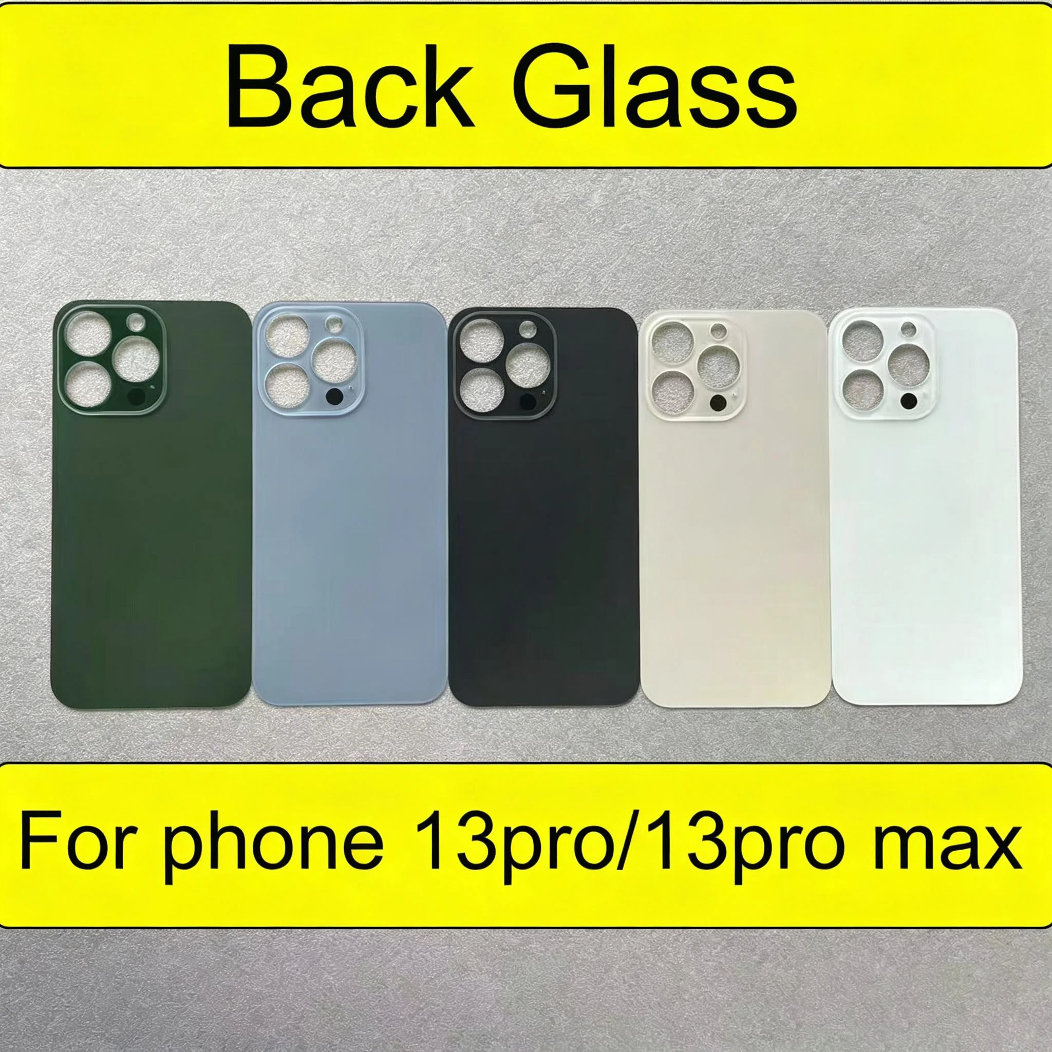 Back Cover For iPhone 13Pro/13ProMax Glass Battery Cover Door Housing Replacement Part for iPhone 13 Pro Max Battery Back Cover