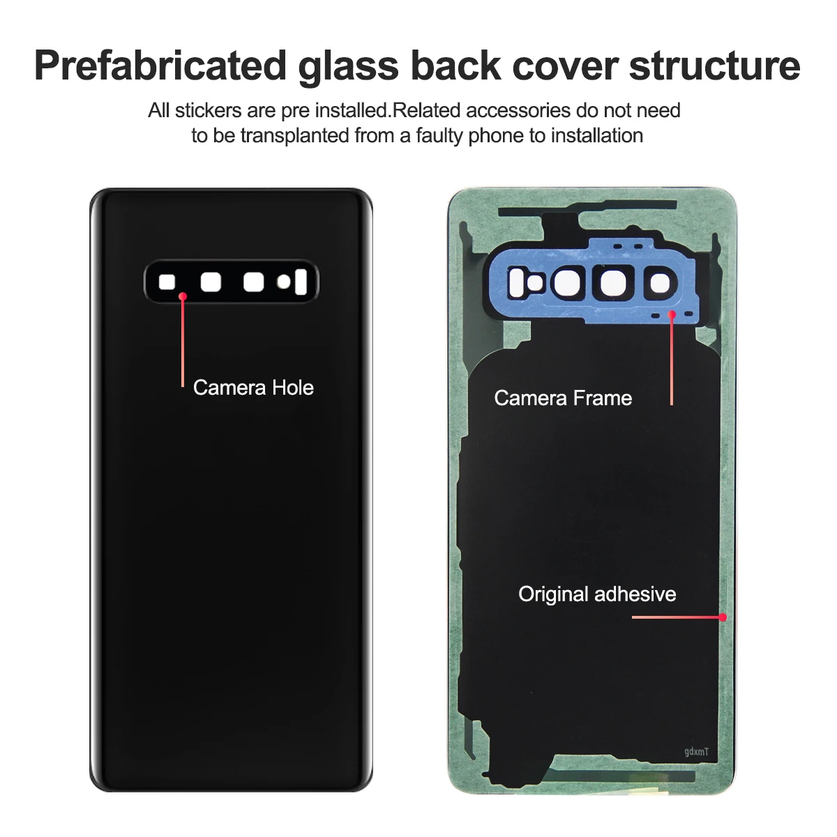 For Samsung S10 S10+ G975 G970 Battery Glass Back Cover Housing Rear Door Case Panel Parts with Camera Lens