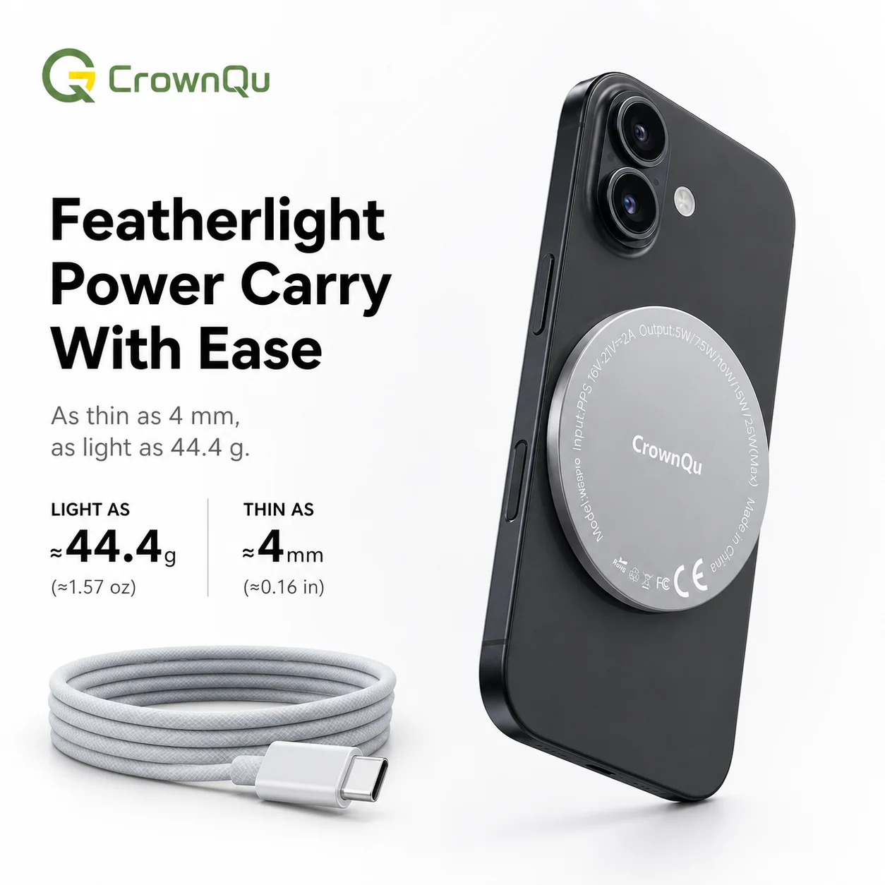 Qi2.2 Wireless Chargers 25W Magnetic Induction USB TypeC Adapter For iPhone 17 16 15 Pro Max 5W Airpods Series Xiaomi Samsung