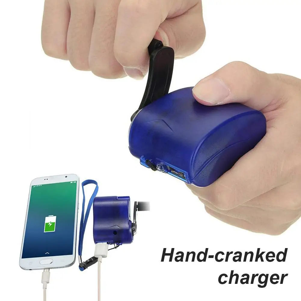 Portable Hand-Cranked Emergency Charger Manual Dynamo Power Generator USB Output Mini Survival Power Supply For Camping Hiking