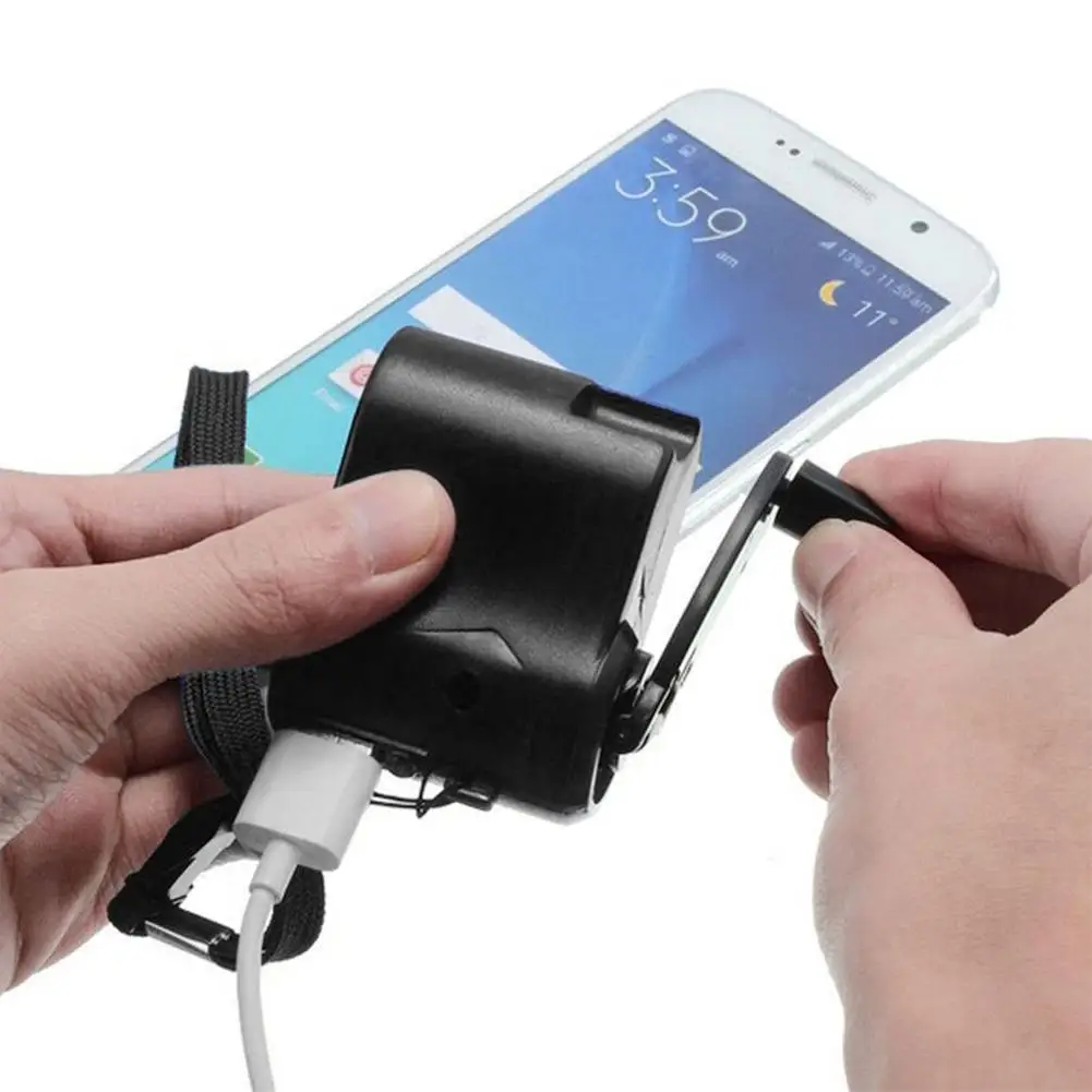 Portable Hand-Cranked Emergency Charger Manual Dynamo Power Generator USB Output Mini Survival Power Supply For Camping Hiking
