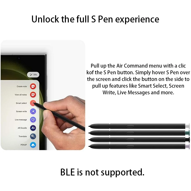 Replacement S Pen For Samsung Galaxy S23 Ultra, SM-S918B/DS SM-S918U SM-S918W SM-S918N Touch Screen Stylus Pen Without Bluetooth