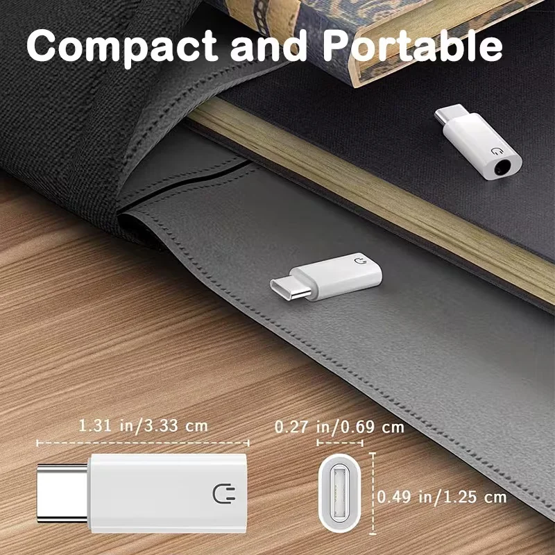 USB-C to 3.5Mm Headphone Adapter, High-Fidelity Audio USB Type-C to 3.5Mm Jack Adapter, Compatible with Iphone 15, S23/S22/S21 U