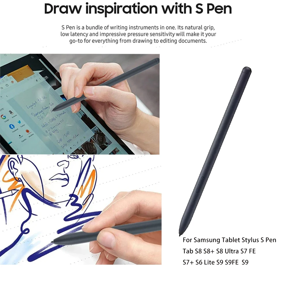 Tablet SPen Stylus Touch Pen For Samsung Galaxy Tablet Tab S10 S8 S9 S9FE S7 FE S6 Lite S7+ S8+ Touch Pen Without Bluetooth