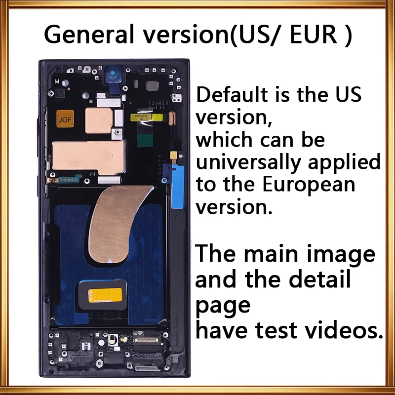 6.8' 120Hz AMOLED For Samsung Galaxy Pantall S23 Ultra LCD with Frame S921B S918U Display Assembly Touch Screen Digitizer