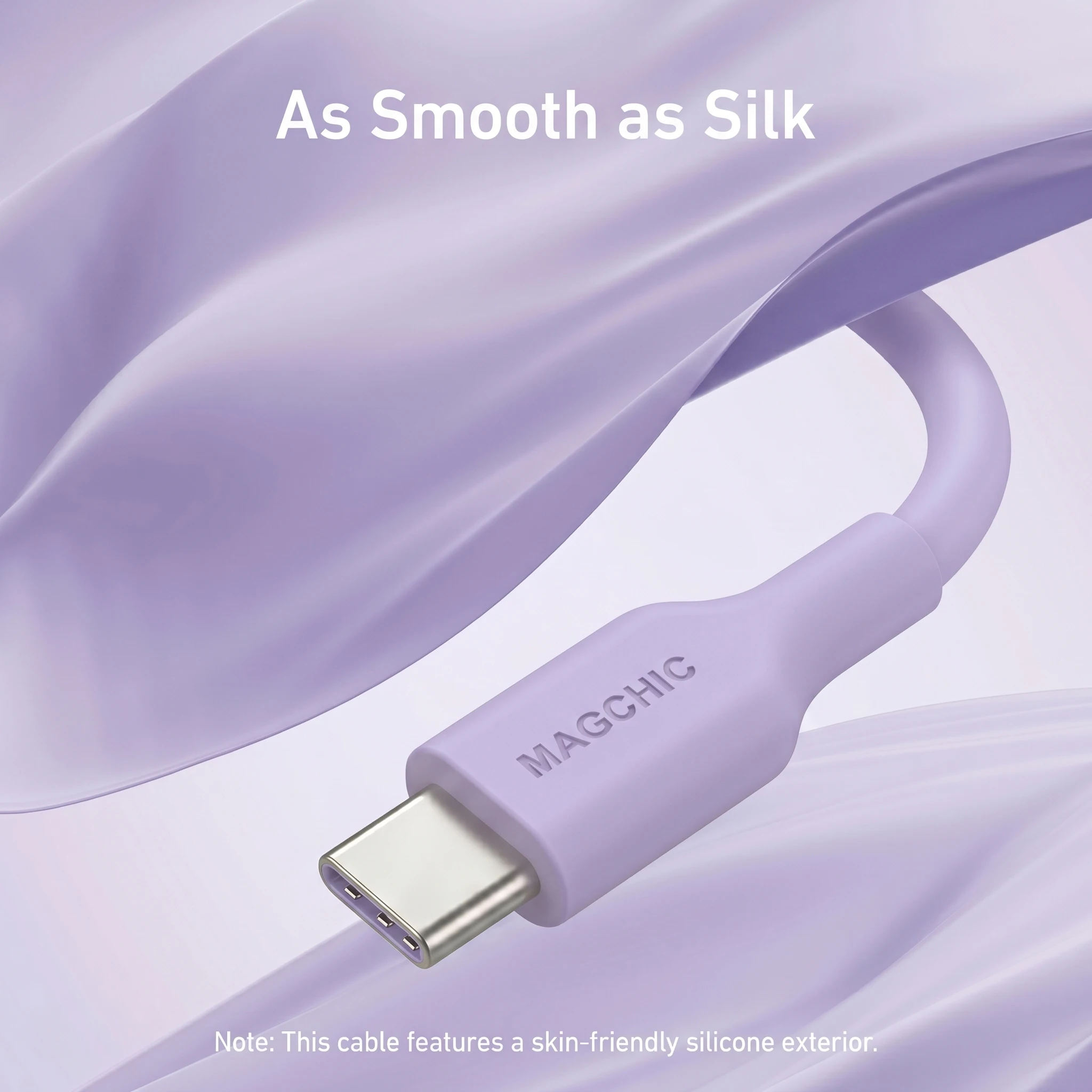 Skin-friendly Silicone USB Type C Cable USB A to C Fast Charging Flow Data Cord for iPhone 1716/15 Samsung Galaxy S25 S24 S23