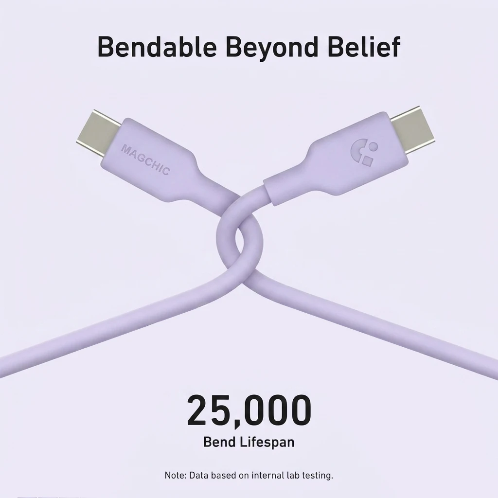 Skin-friendly Silicone USB Type C Cable USB A to C Fast Charging Flow Data Cord for iPhone 1716/15 Samsung Galaxy S25 S24 S23