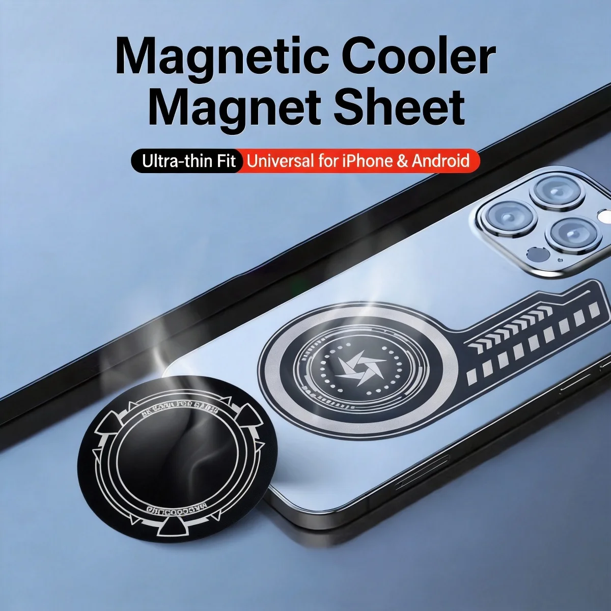 New Cell Phone Cooler Plate Radiator Magnetic Radiating Sticker for Game Cooling Fans Heat Sink For IPhone/Samsung/Xiaomi