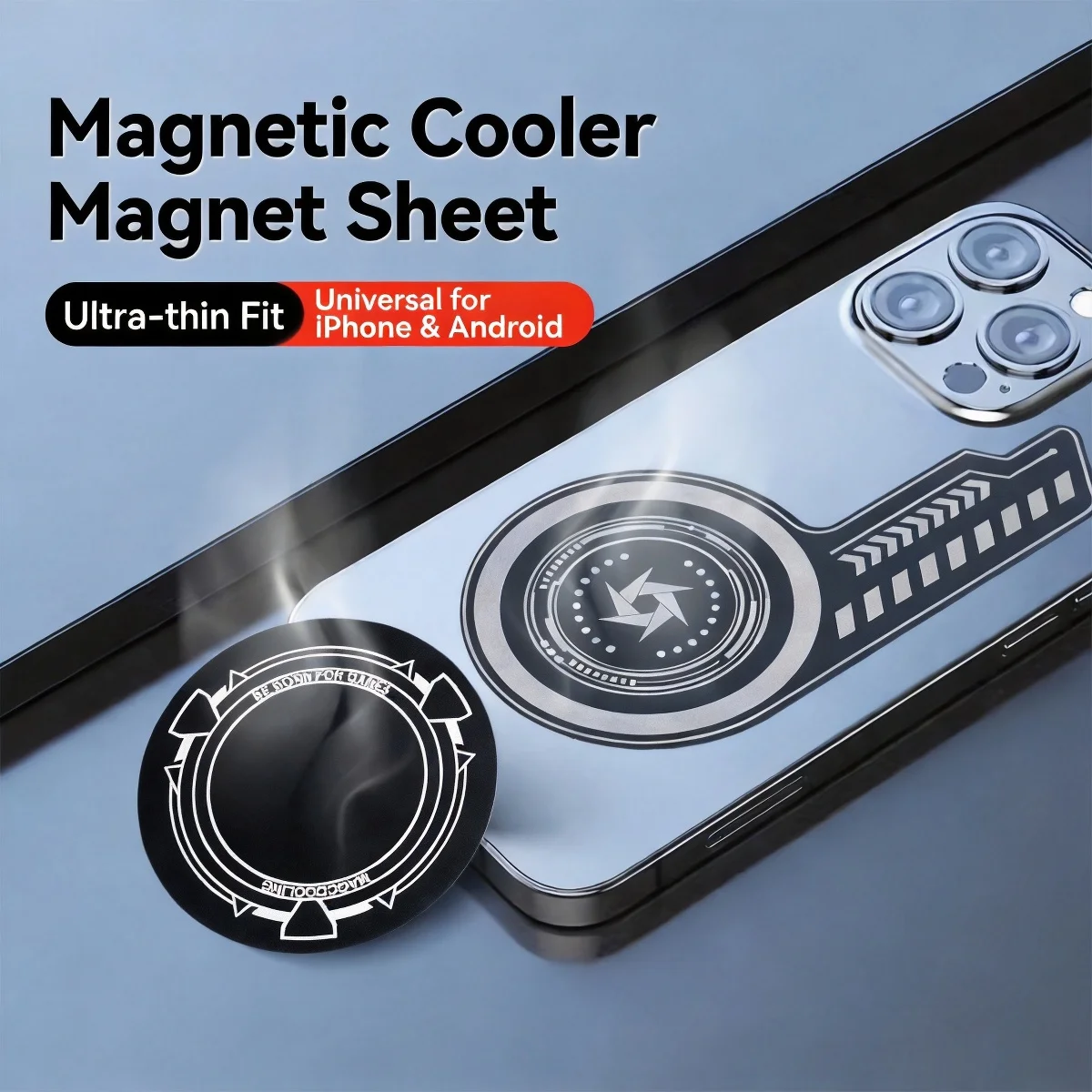 New Cell Phone Cooler Plate Radiator Magnetic Radiating Sticker for Game Cooling Fans Heat Sink For IPhone/Samsung/Xiaomi
