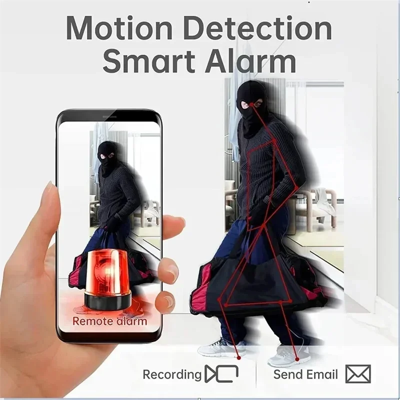 Wireless WiFi Smart Security Camera HD Night Vision Surveillance Cam Motion Detection Monitor For Pet Elderly Baby Household