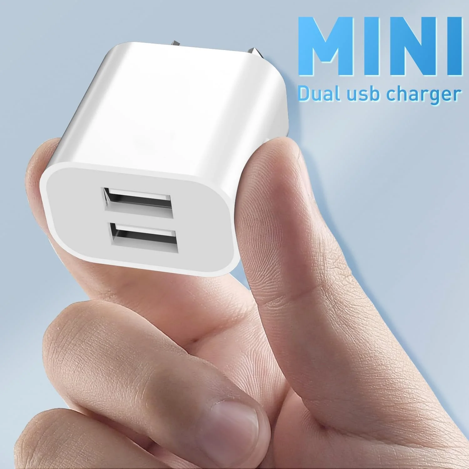 Dual USB Wall Charger,USB Power Adapter Plug, Double USB Wall Plug Adapter, 2-Port USB AU Plug 5V/2.1A Charger For Phone
