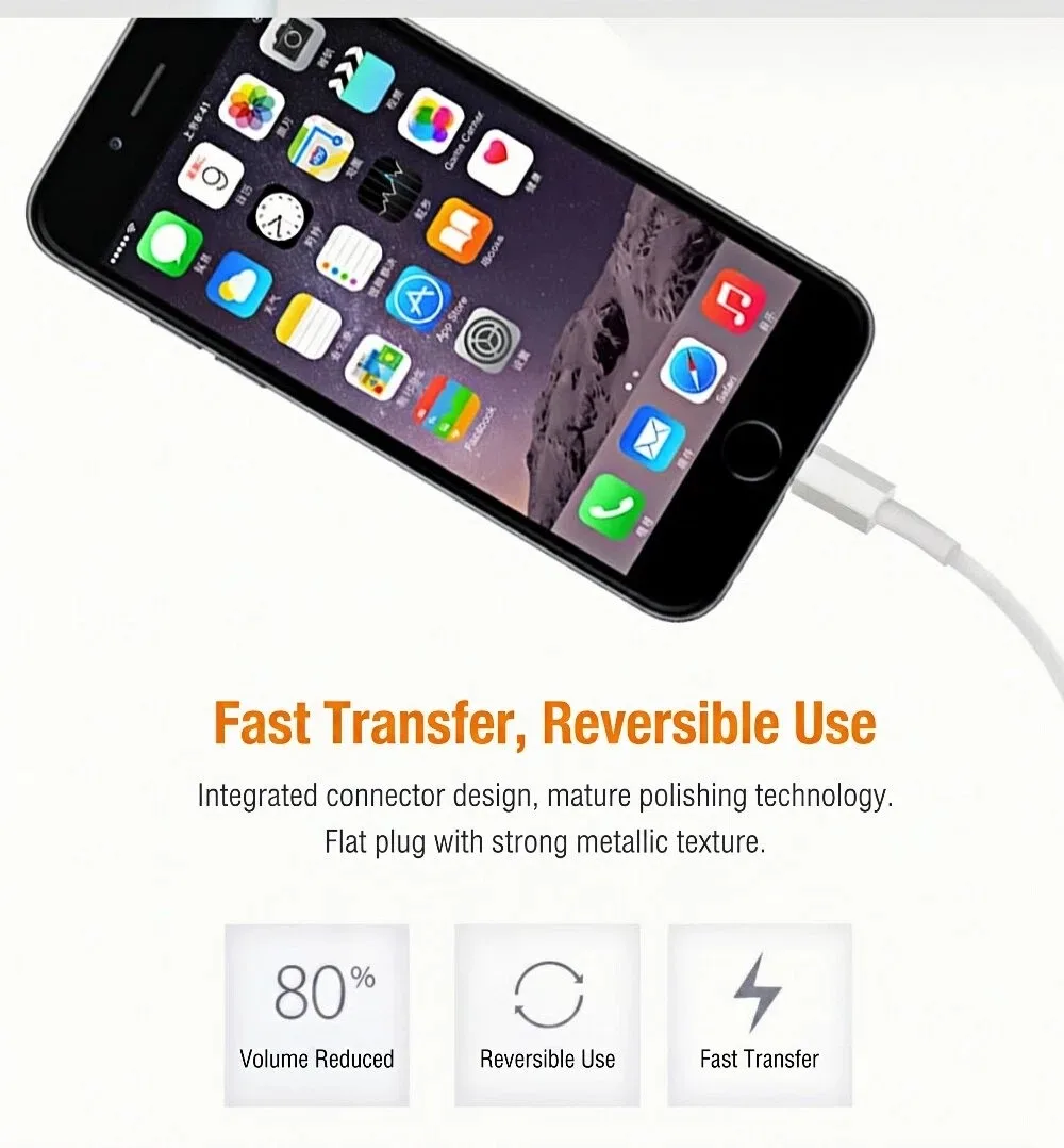 1M/2M/3M USB A to Lightning Fast Charging Cable Thickened MFi Certified For iPhone 14 13 12 11 Pro Max XR 8 Plus Data Sync Cord