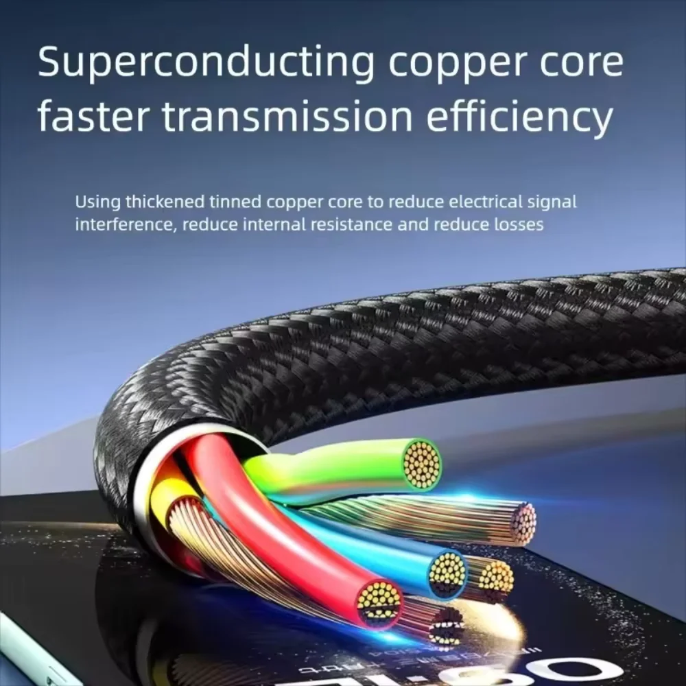 Dual Type-C Fast Charging Cable PD Quick Charging USB C Data cable High-speed Data Transfer Wire Cord for iPhone 18 17 16 Xiaomi