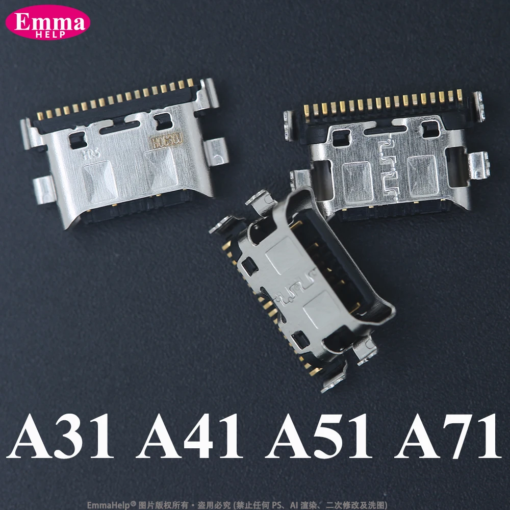 10pcs Charging Port Dock Plug For Samsung A06 A07 A05 A04 A13 A14 A15 A17 A25 A31 A50s A51 A16 USB Charger Connector Socket