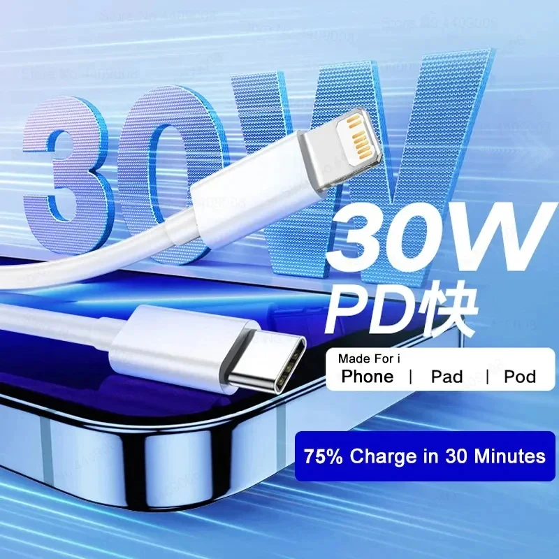 Certification LAIHONEN 1pc 2pcs Type C to Lightning Cable Fast Charging Suitable for IPhone11 12 13 Charger USB Type C Suitable