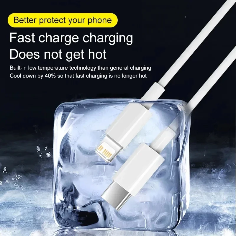 Certification LAIHONEN 1pc 2pcs Type C to Lightning Cable Fast Charging Suitable for IPhone11 12 13 Charger USB Type C Suitable