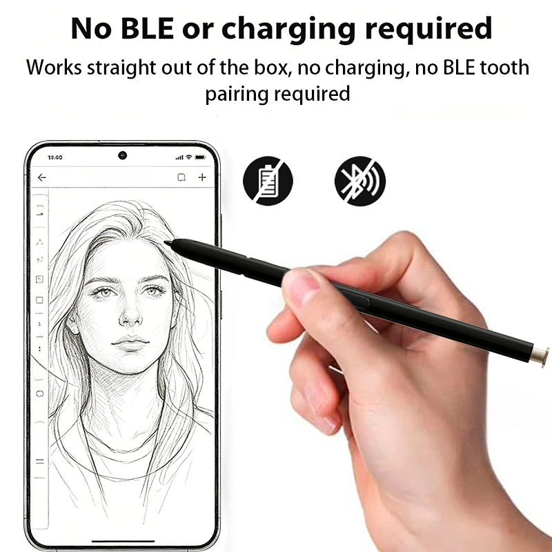 S24 Ultra S Pen Replacement For Samsung Galaxy S24 Ultra SM-S928B SM-S928U SM-S928W Stylus Pen Touch S Pen Without Bluetooth