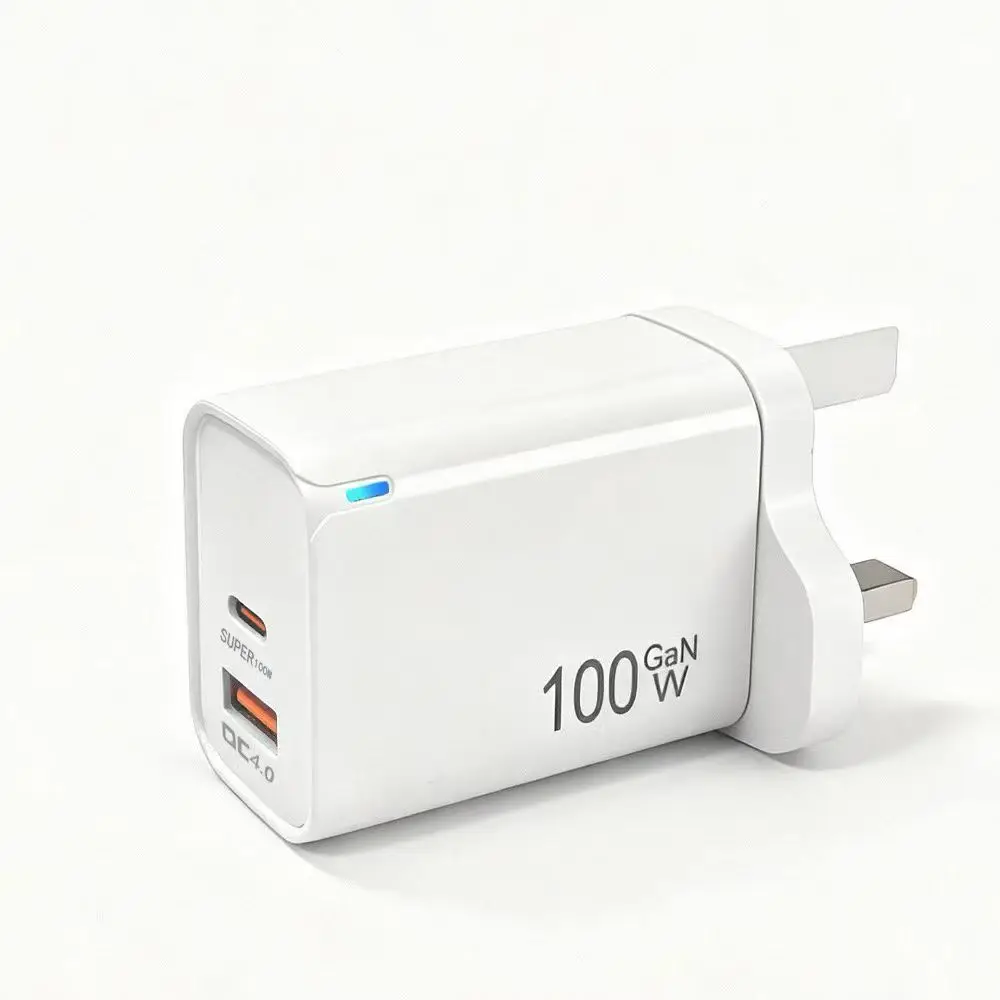 100W GaN USB-C +USBA Charger for MacBook Air ,Samsung Galaxy,Ipad Pro, Phone 17/16/15 and More , Power Bank Quick Charge