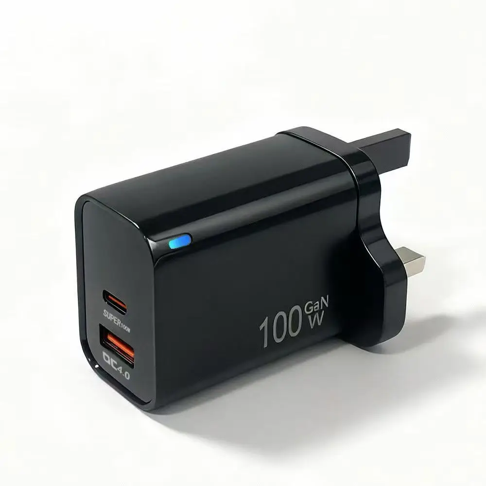 100W GaN USB-C +USBA Charger for MacBook Air ,Samsung Galaxy,Ipad Pro, Phone 17/16/15 and More , Power Bank Quick Charge