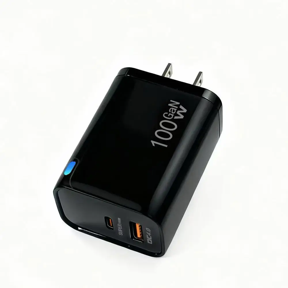 100W GaN USB-C +USBA Charger for MacBook Air ,Samsung Galaxy,Ipad Pro, Phone 17/16/15 and More , Power Bank Quick Charge