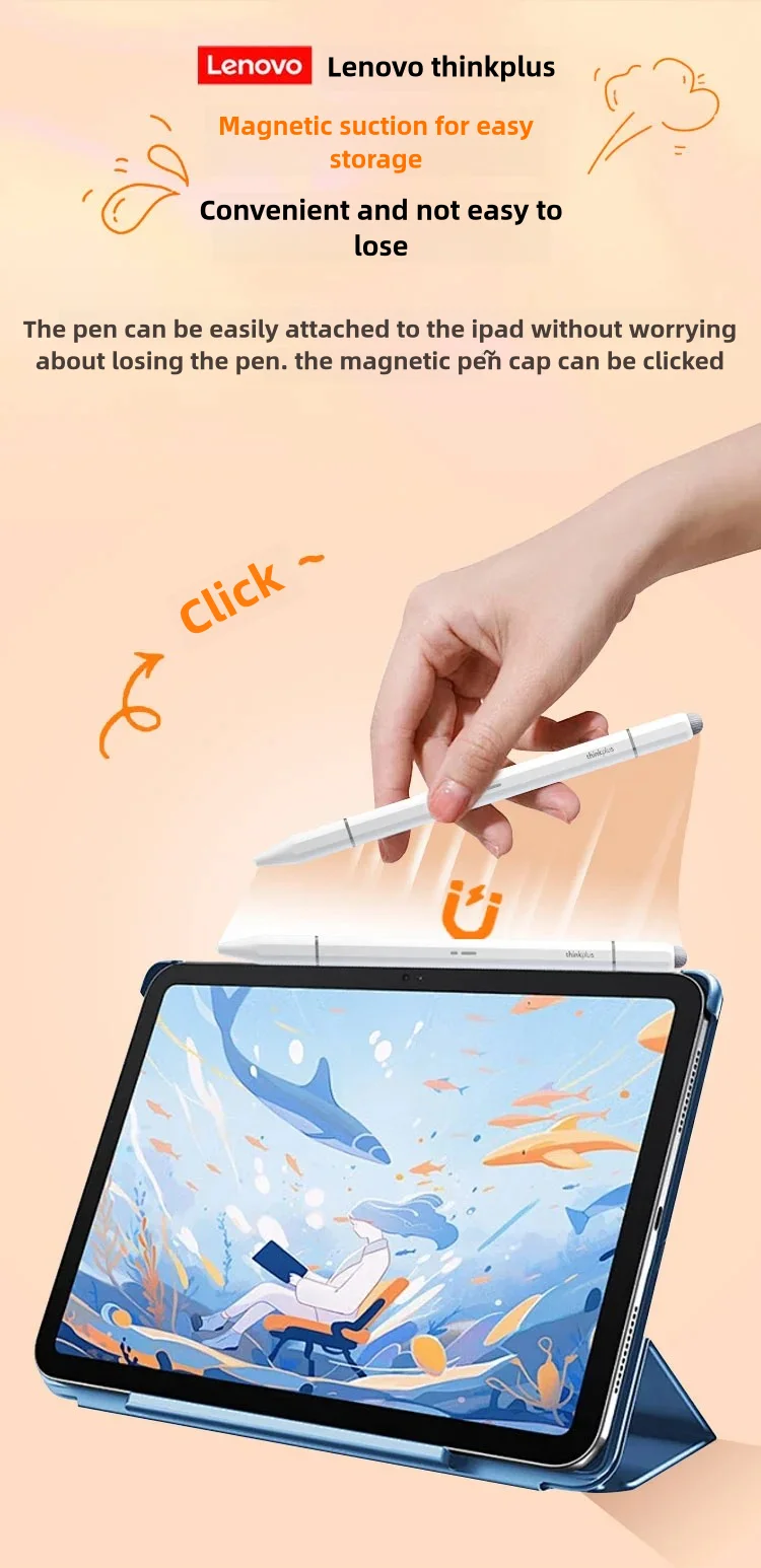 Lenovo Three Pen Tips Touch Pen For Android IOS Tablet And Phone iPad Universal No Need To Charge With Ballpoint Pen