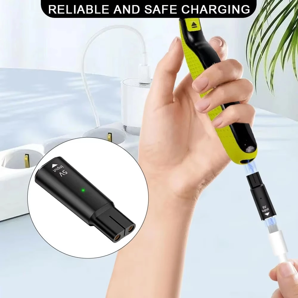 NNBILI 5V Type-C Shaver Adapter Charger Converter for Philips QP2724 QP2834 QP1424 QP1924 QP4631 QP6510 QP6530 Series Razor
