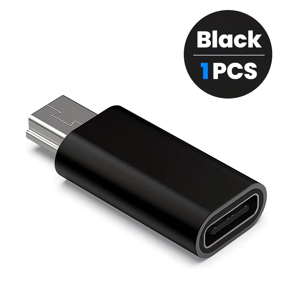 1/2/3/4Pack USBC to Mini USB Adapter, USB Mini to Usbc Adapter Supports Charge & Data Sync Compatible with Digital Camera, GPS R