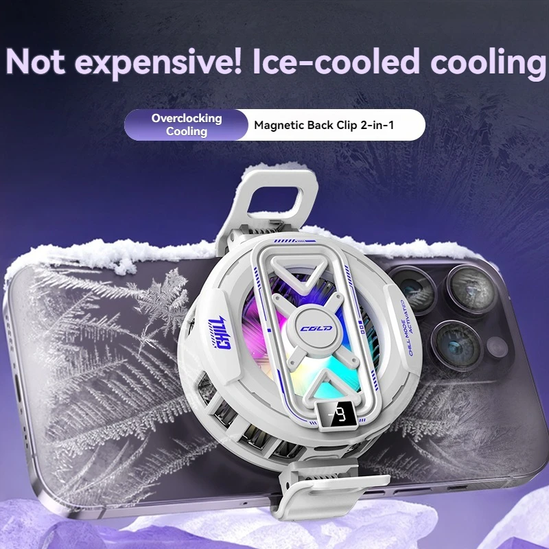 NEW Semiconductor Magnetic Cooler With Temperature Display Radiator Fast Heat Dissipation for Phones Gaming Tablet Cooling Pad