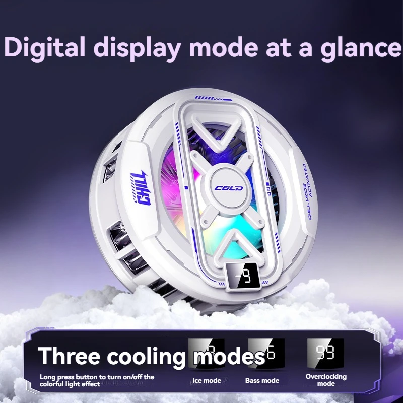 NEW Semiconductor Magnetic Cooler With Temperature Display Radiator Fast Heat Dissipation for Phones Gaming Tablet Cooling Pad