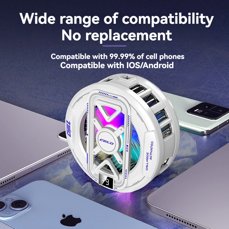NEW Semiconductor Magnetic Cooler With Temperature Display Radiator Fast Heat Dissipation for Phones Gaming Tablet Cooling Pad