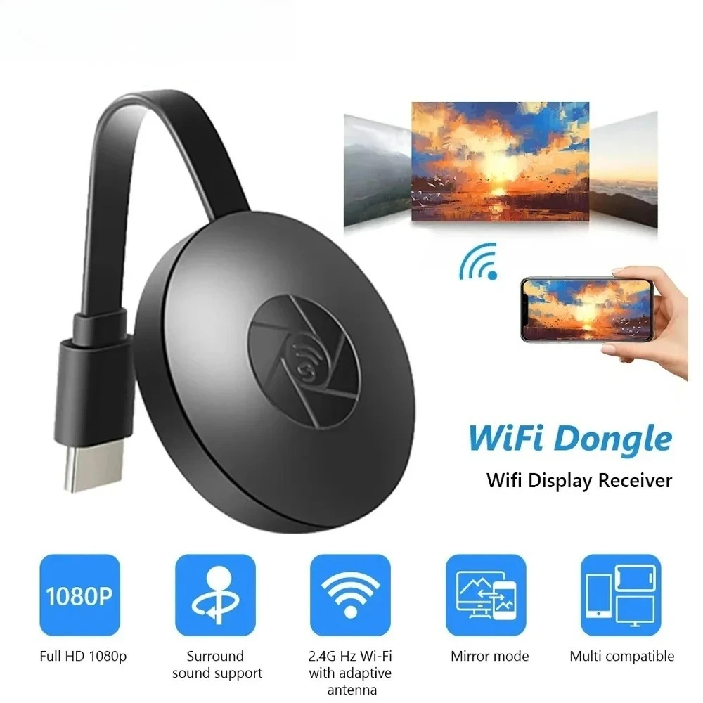 1080P G2 For MiraScreen Display Anycast Wifi HD Audio Video Connector Screen Interactive Features For TV Android Mirror Screen
