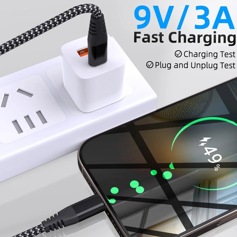 LAIHONEN USB C to Lightning Nylon Braided Cable Fast Charging Data Sync Cord 1/3 Pack for iPhone 14 13 12 11 Pro XR XS