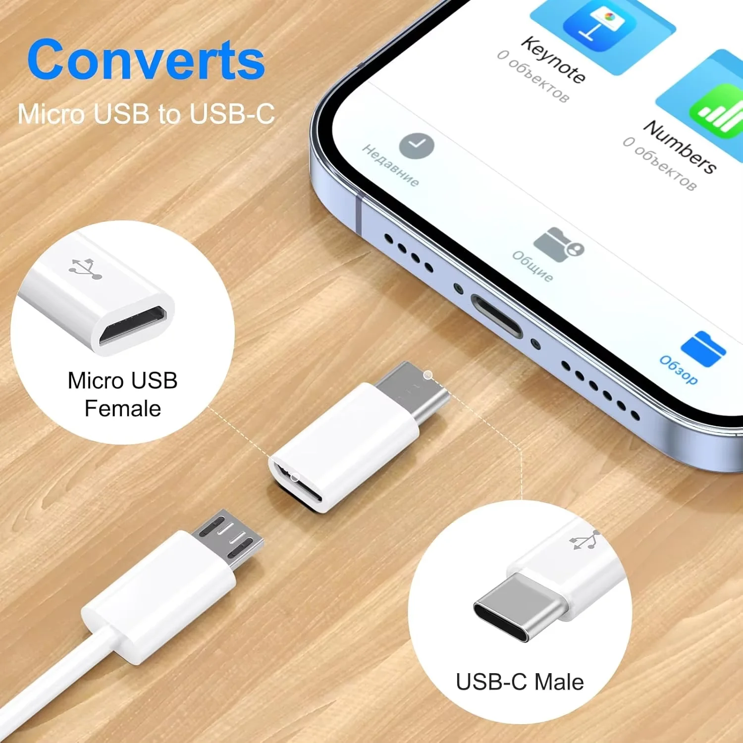 8PCS USB-C Adapter Bundle Fast Charging Data Transfer Convert to Lightning Micro USB OTG USB 3.0 for All Devices