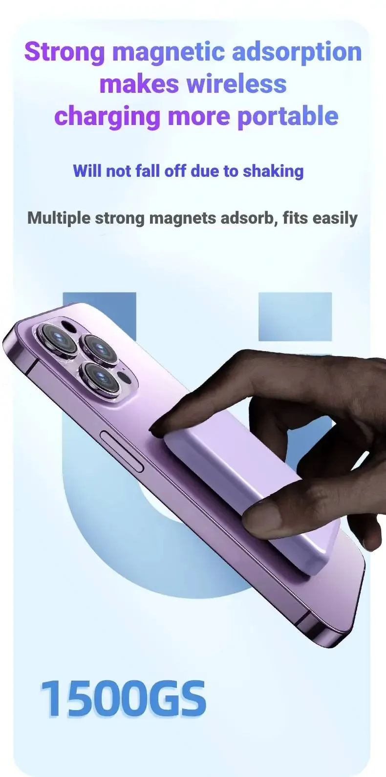 20000mAh Magnetic Portable Charger 22.5W Fast Charging Power Bank Universal for iPhone Android