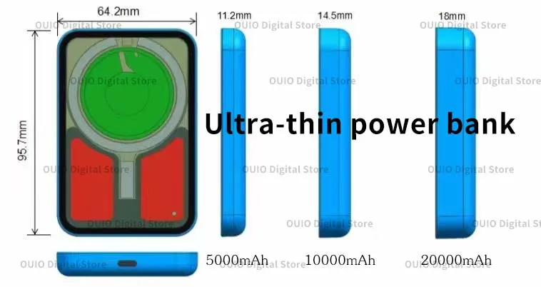 20000mAh Magnetic Portable Charger 22.5W Fast Charging Power Bank Universal for iPhone Android