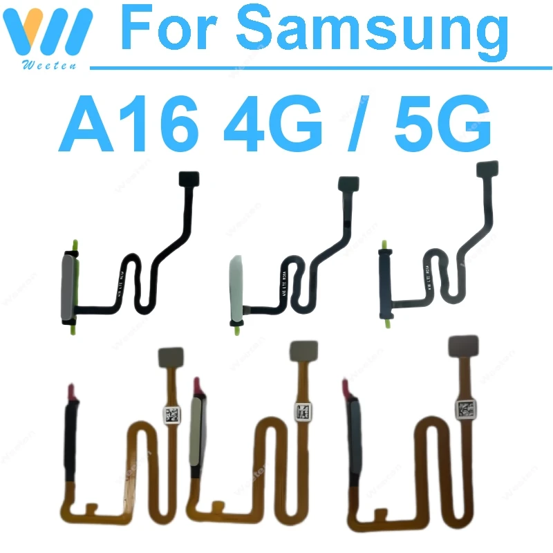 Touch ID Fingerprint Sensor Flex Cable For Samsung Galaxy A16 4G 5G A165F A166B A166P Power Side Button Flex cable Repair Parts