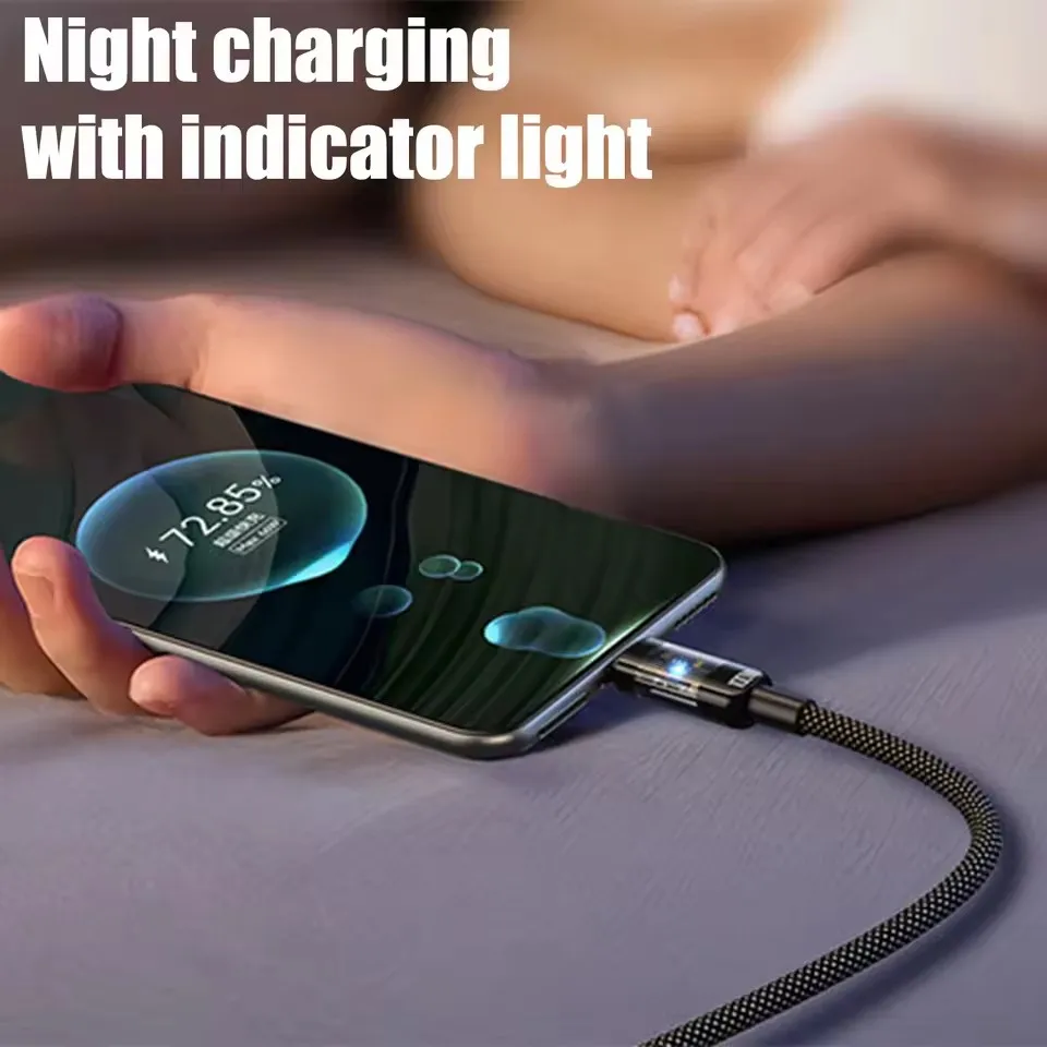 Nylon Type C USB Cable 24oW Super Fast Charging USB C Phone Charger Data Linefor Samsung Xiaomi Huawei Quick Charge Cables