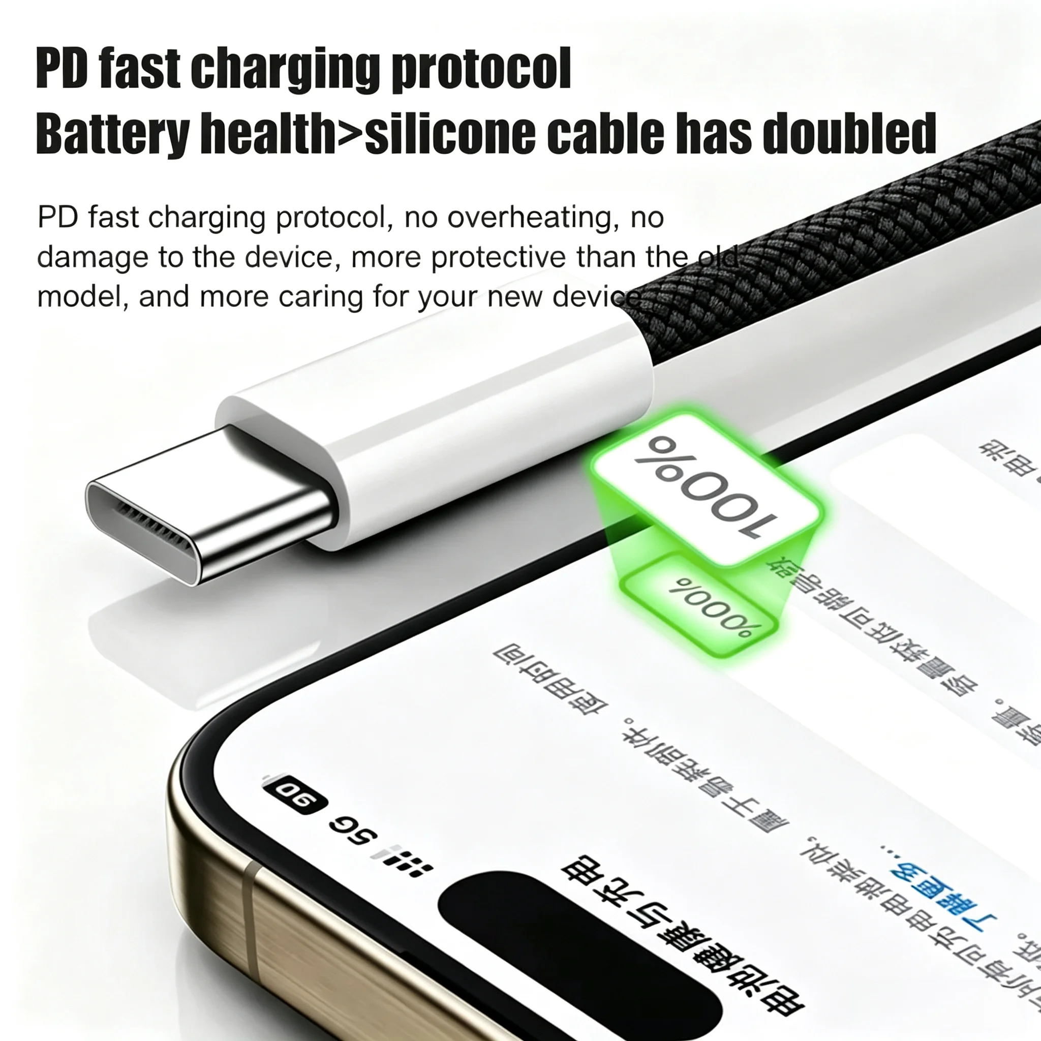 5PCS USB A to USB C 120W Fast Charging Cable, Reinforced Connector, For iPhone 17 16 15 Samsung Huawei Xiaomi Etc
