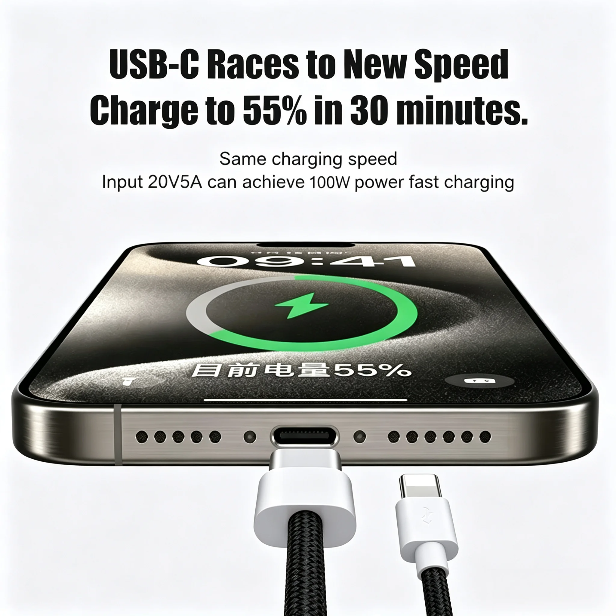 5PCS USB A to USB C 120W Fast Charging Cable, Reinforced Connector, For iPhone 17 16 15 Samsung Huawei Xiaomi Etc