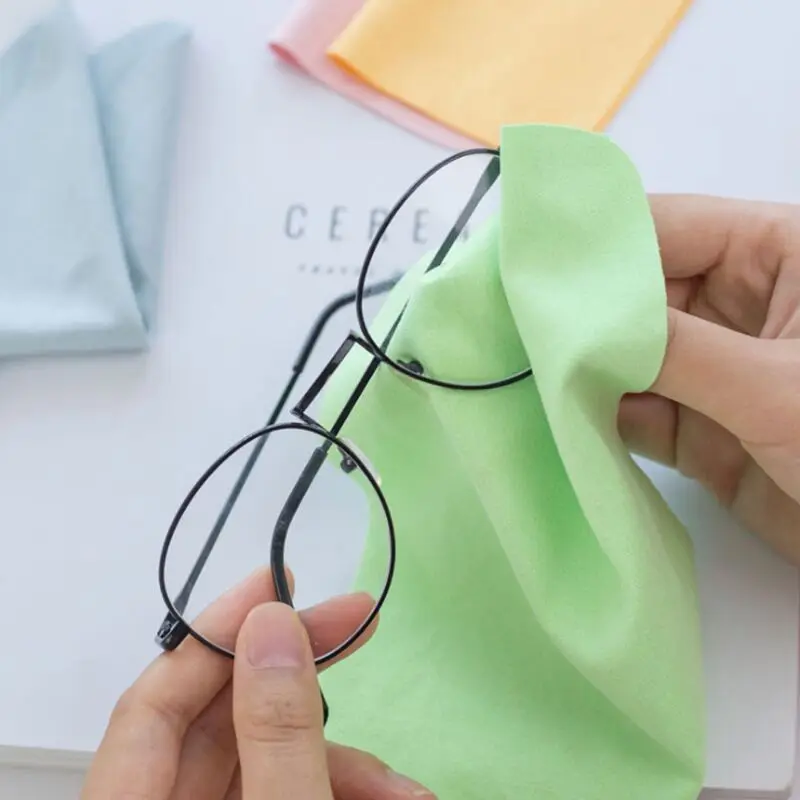 Macarons 5 PCS High Quality Microfiber Glasses Cleaning Cloth Chamois Glasses Cleaner For Lens Phone Screen Cleaning Wipes