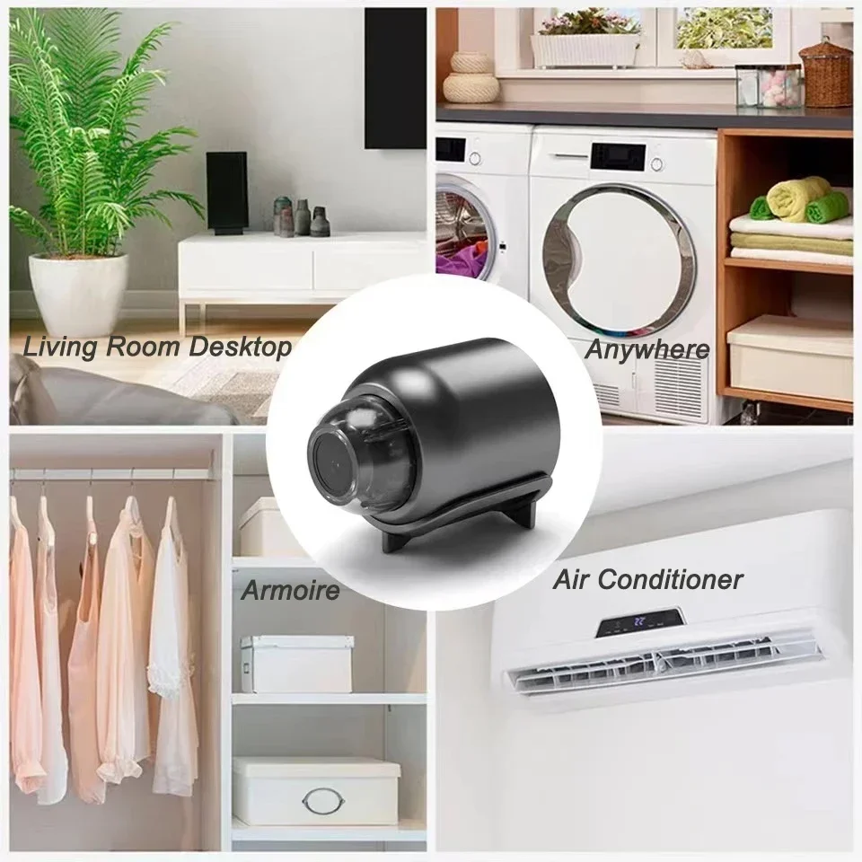 Mini Camera 1080P HD WiFi Wireless HD Night Vision Camera Home Remote Camera Kids Pet Safety Monitoring Audio Video Recorder