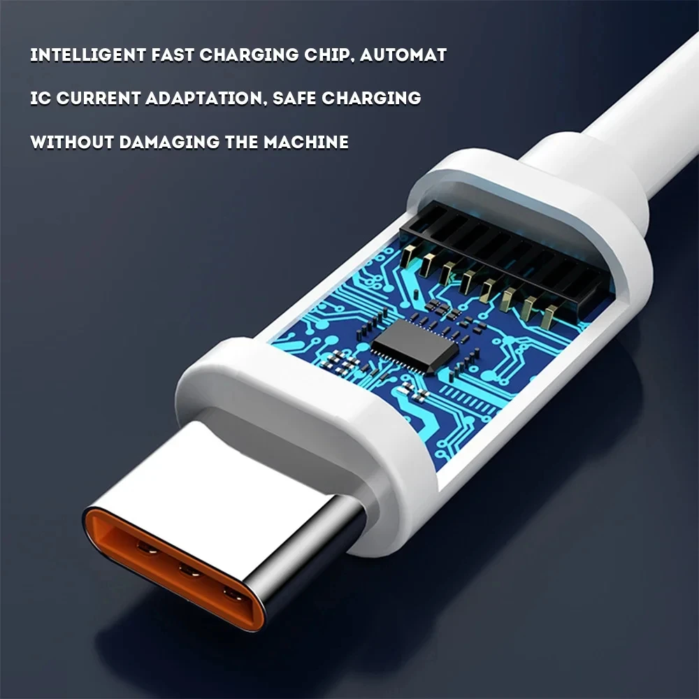 NNBILI 3Pcs 6A USB Cable USB Type C Super Fast Charging For Huawei P40 P30 For Xiaomi Samsung Data Quick Charging Type C Cables