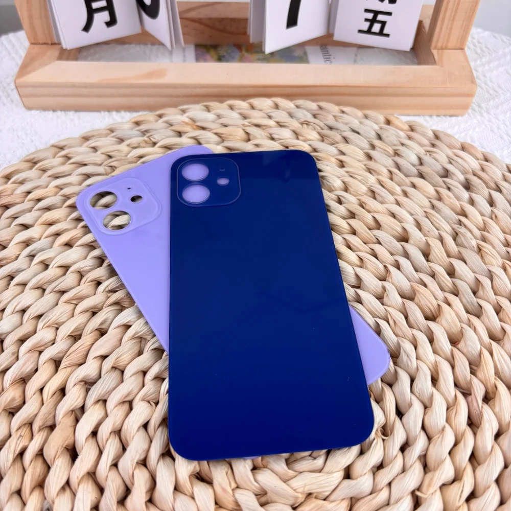 Replacement Back Glass Cover For Apple iPhone 12 Rear Housing Battery Door Panel Repair Parts Phone Case Multiple Color Options