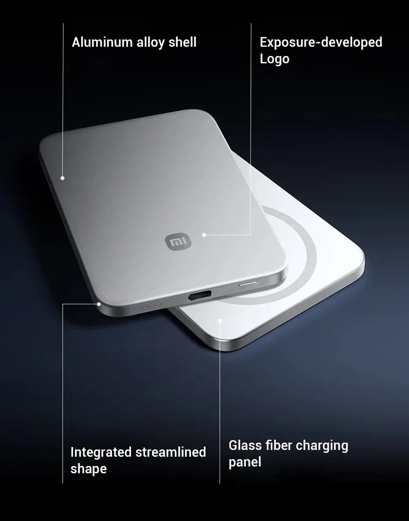 Xiaomi Jinshajiang 5000mAh 22.5W MAX Ultra Thin Portable External Battery Power Bank Fast Charging for iPhone