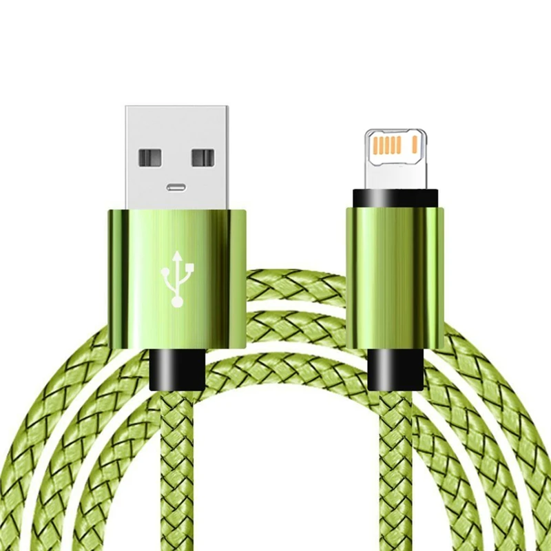 USB Fast Charging Nylon Braided Cable For iPhone X XR XS 11 12 13 14 Pro Max 6 6S 7 8 Plus SE Quick Charge Phone Data Cables