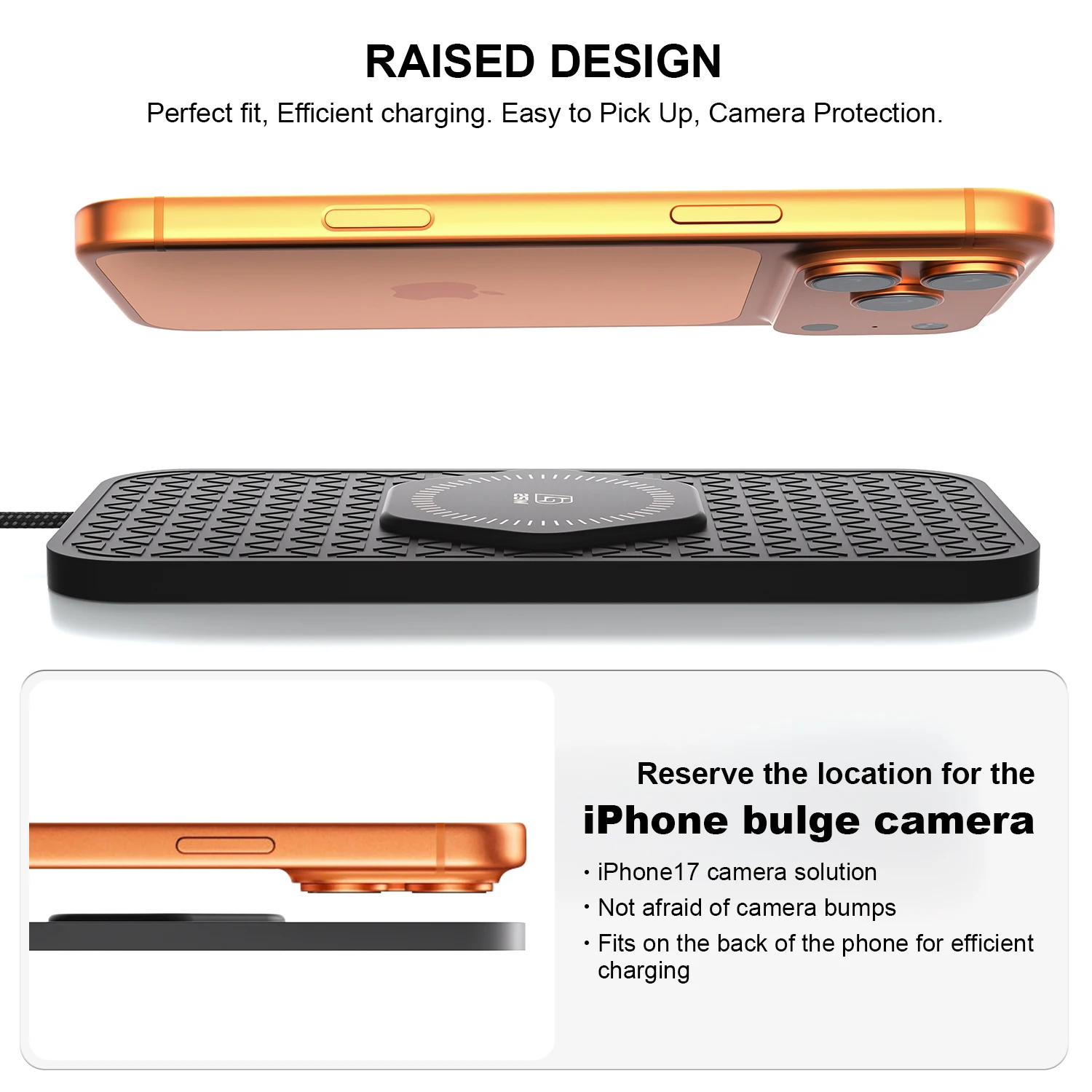 Bonola Silicone Wireless Charger Pad For Samsung S26/25/24/23 Anti Slip 25W Fast Wireless Charging For Car iPhone 17/16/15