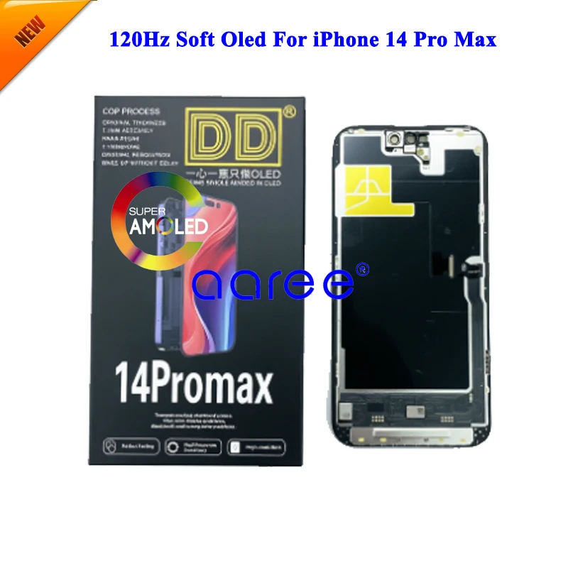 DD Brand 120Hz Soft OLED LCD Display For iPhone 14 Pro Max Display LCD Screen Touch Digitizer Assembly