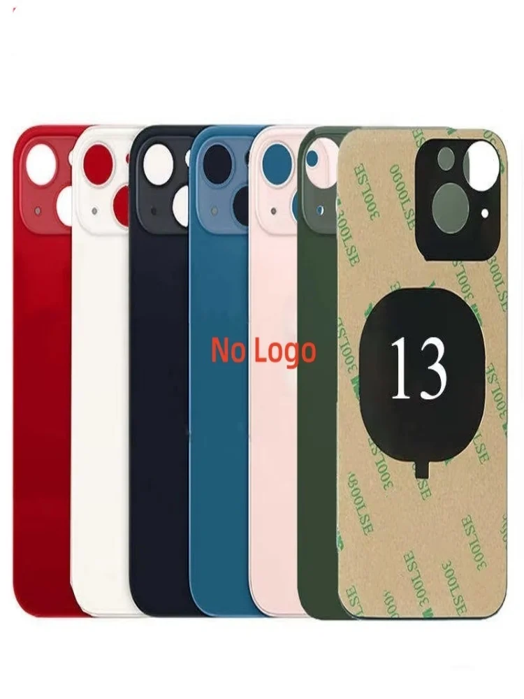 Back Glass For iPhone 13 Mini-13 Back Cover Glass Fast Replacement Housing Battery Cover Big Hole Rear Glass with Glue