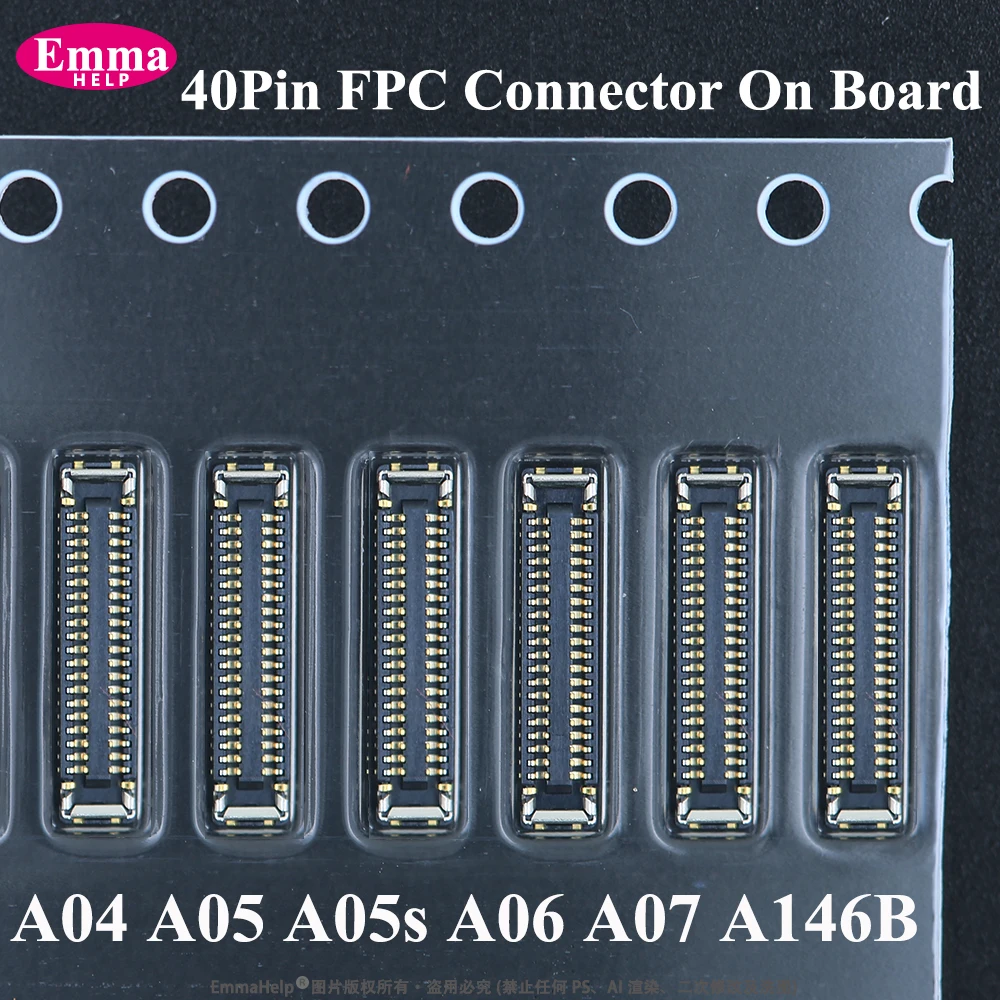 40Pin Charging FPC on MainBoard For Samsung A14 A07 A06 A05 A05S A04 A146B A22 5G A21 4G FPC Connector Port