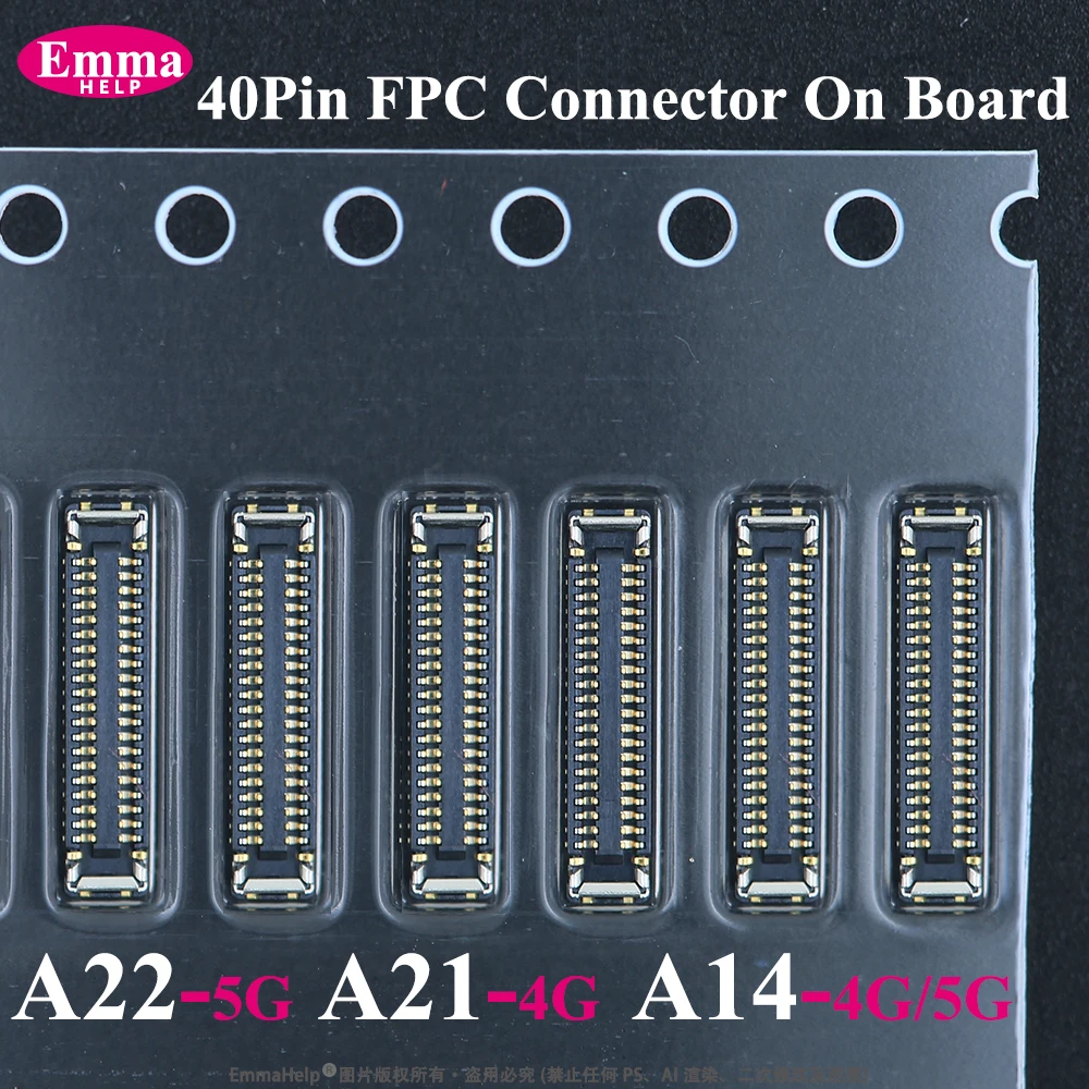 40Pin Charging FPC on MainBoard For Samsung A14 A07 A06 A05 A05S A04 A146B A22 5G A21 4G FPC Connector Port